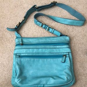 Teal Fossil Purse
